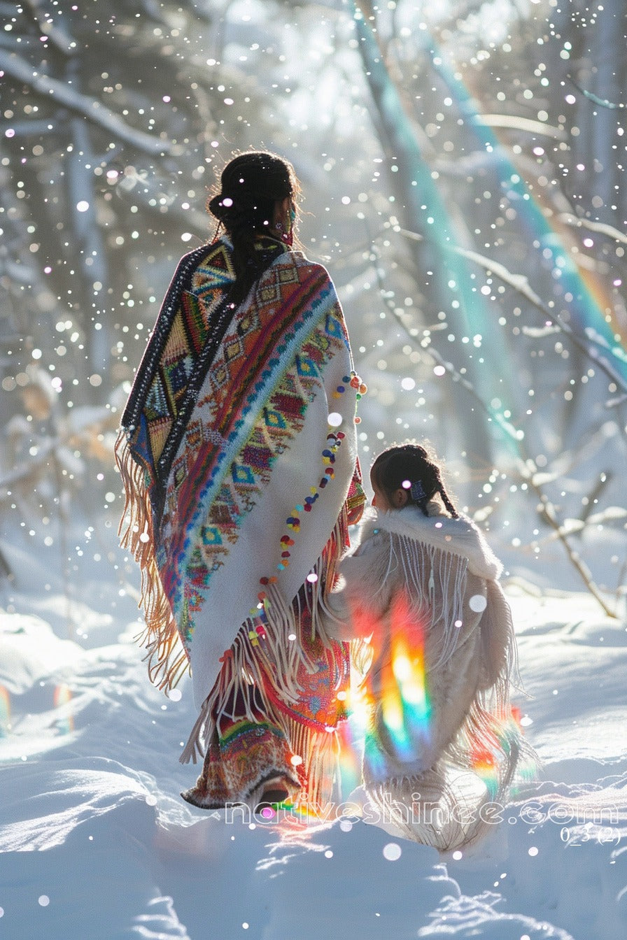 Winter's Grace Native American Canvas