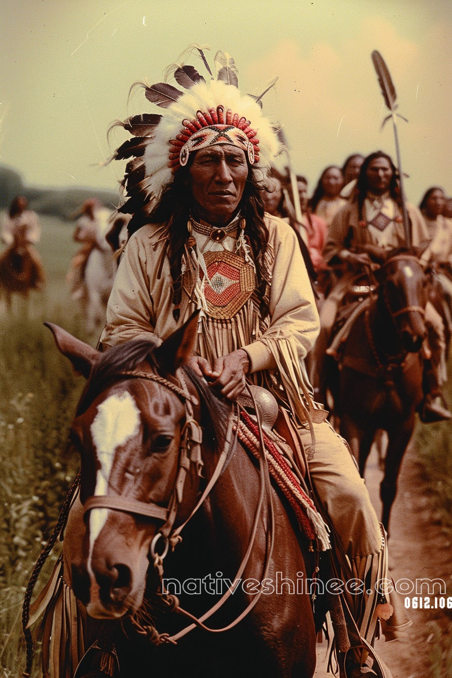 Chief of the Horizon Native American Canvas