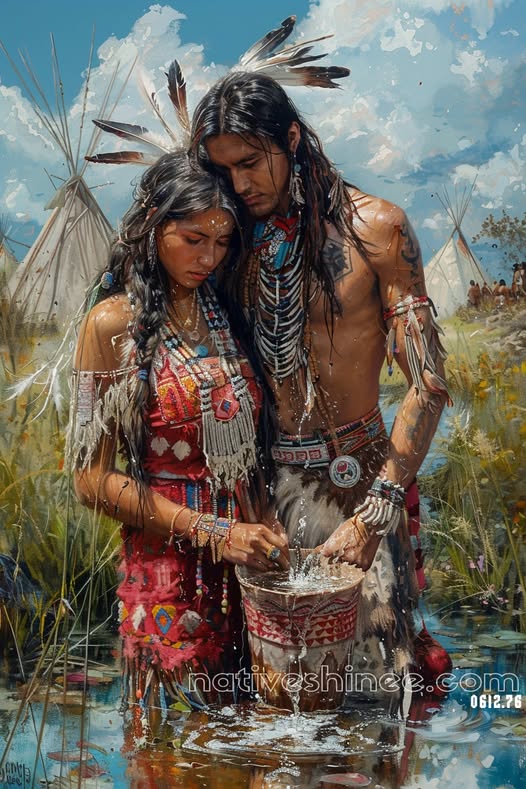 The Bond of Love Native American Canvas