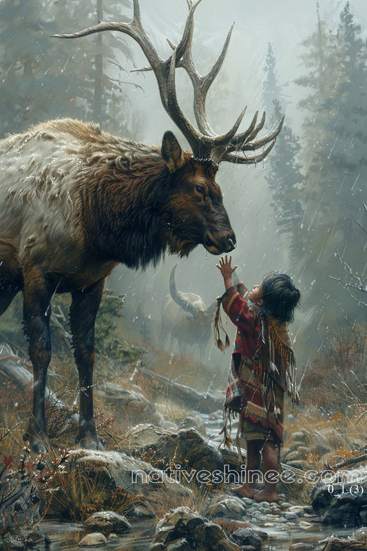 The Elk’s Connection – Native American Canvas
