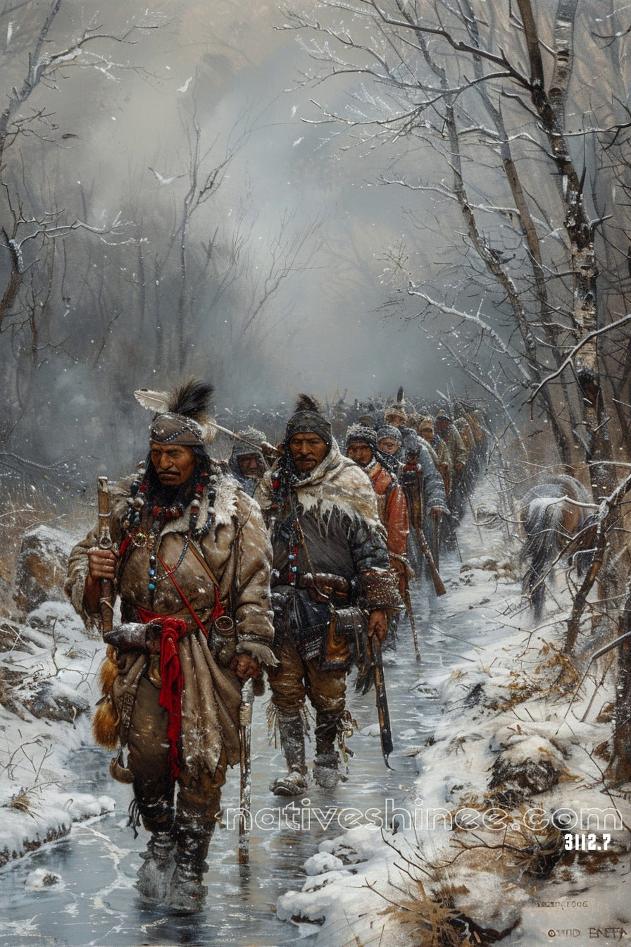 The Long Journey Native American Canvas