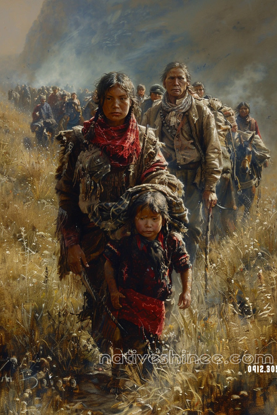 The Journey of Endurance - Native American Canvas