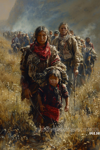 The Journey of Endurance - Native American Canvas