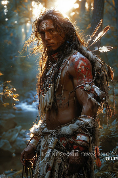 Warrior of the Dawn Native American Canvas