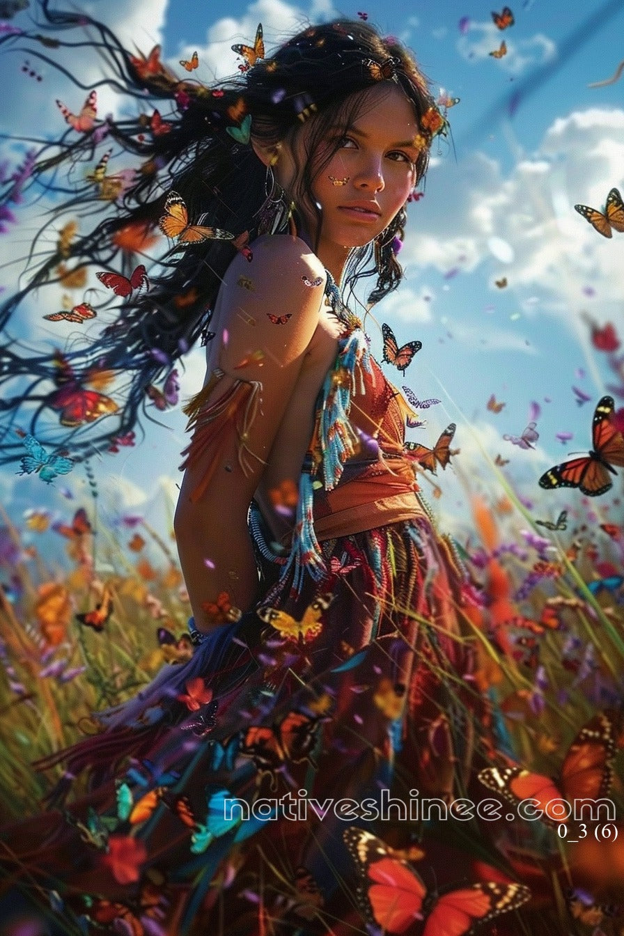 Dancing with the Wind Native American Canvas