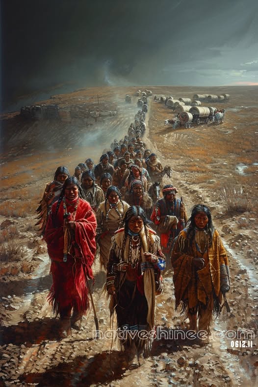 The Long Journey Native American Canvas