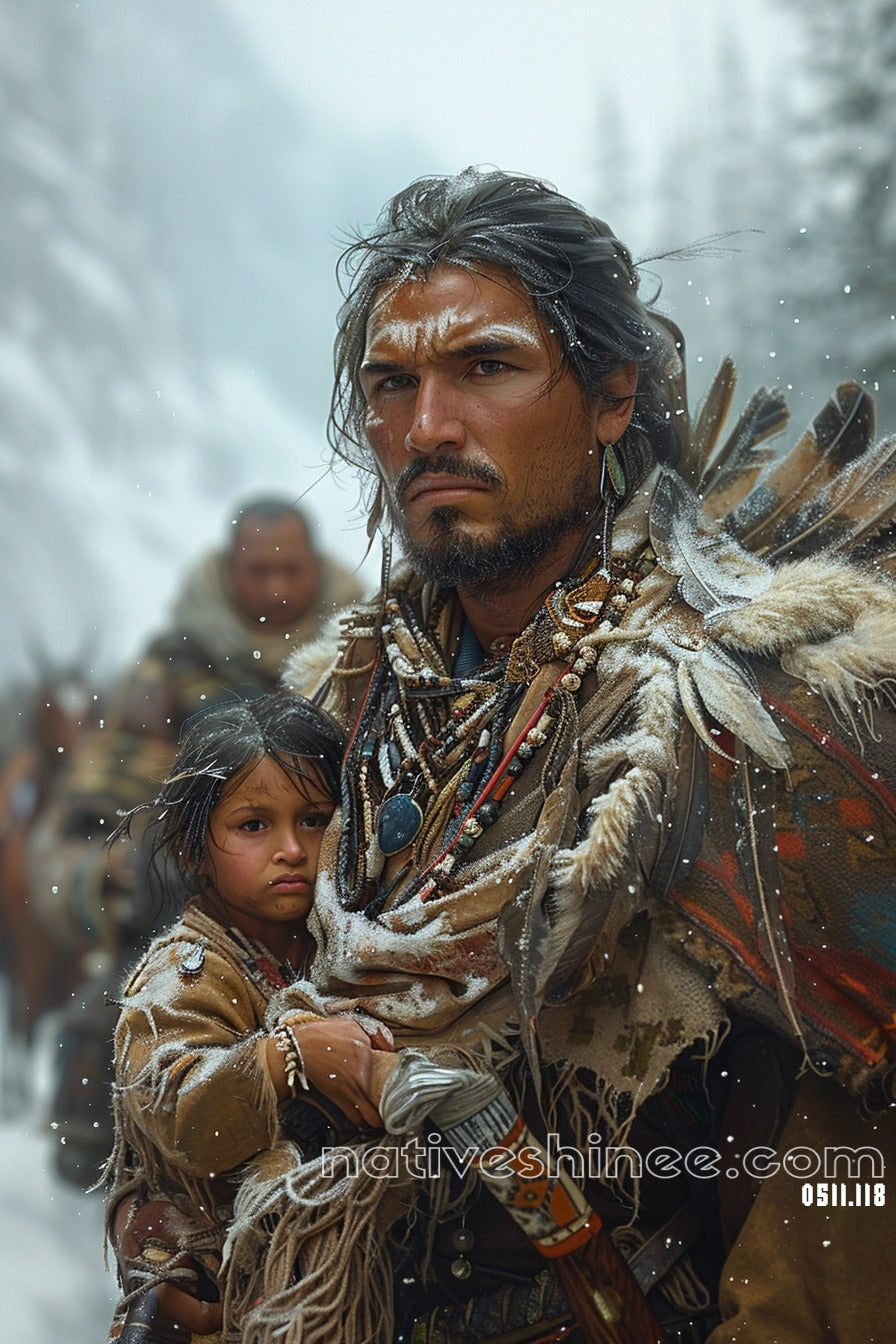 The Protector's Gaze Native American Canvas