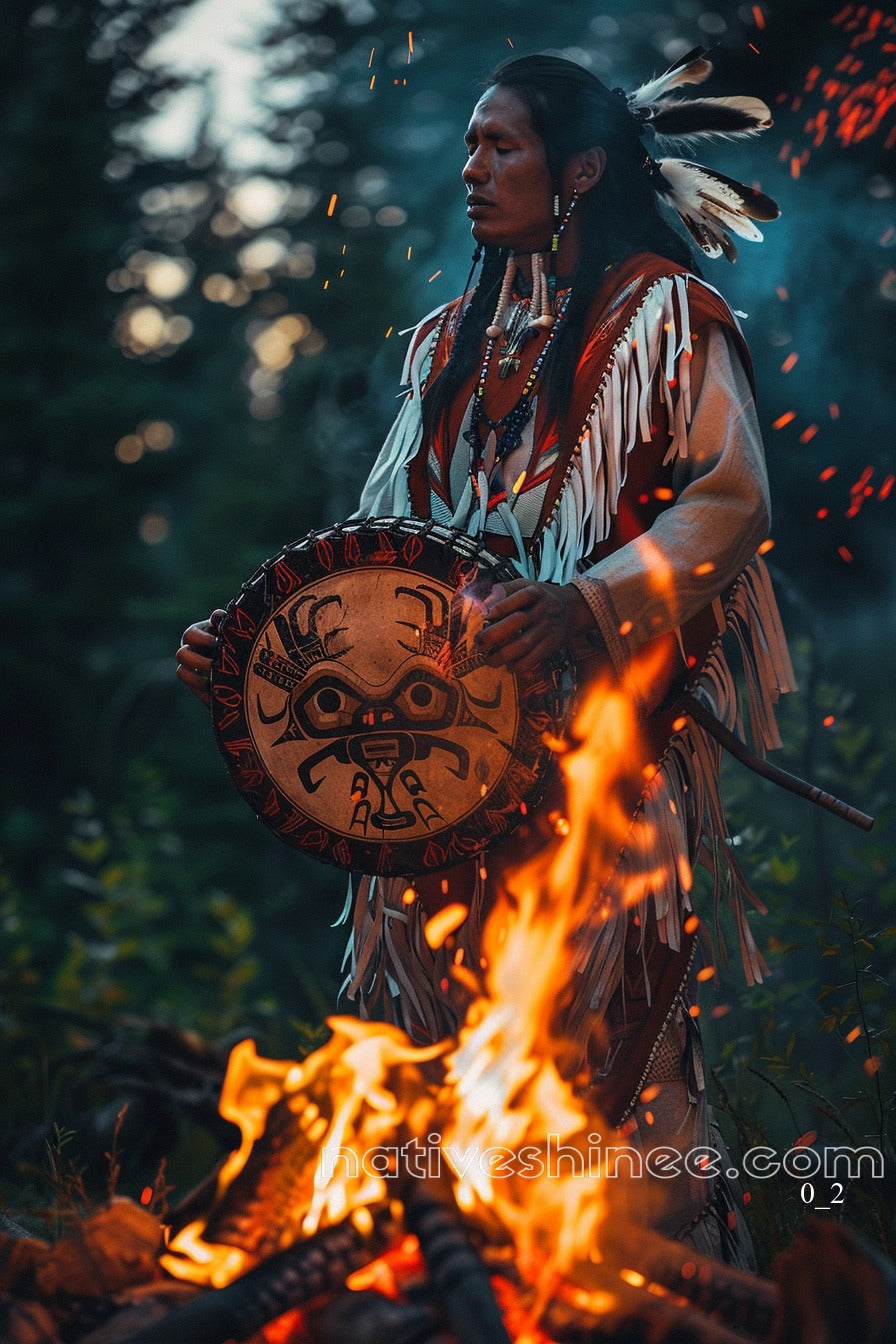 Rhythms of the Ancestors Native American Canvas