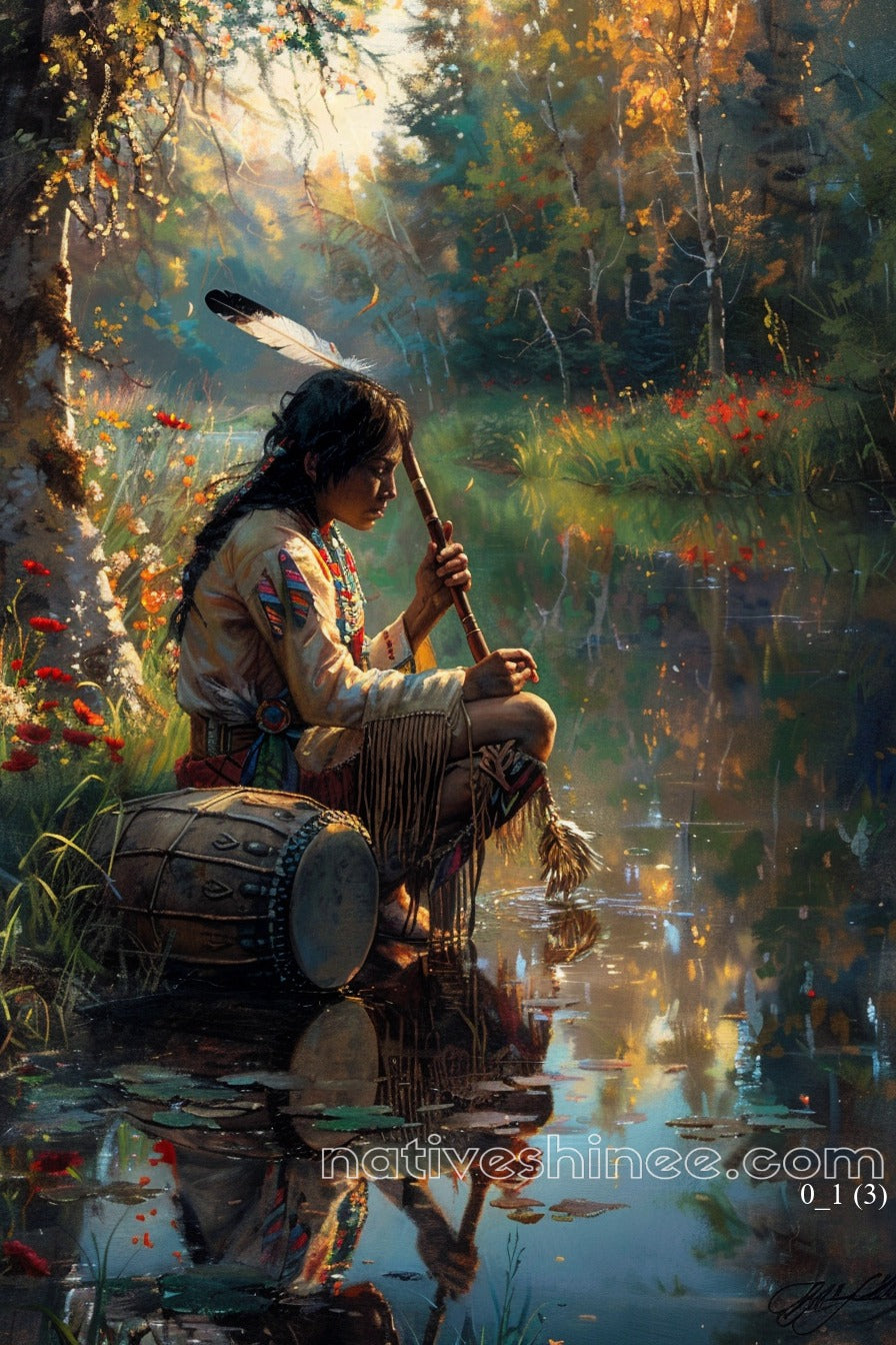 The Song of the Earth Native American Canvas