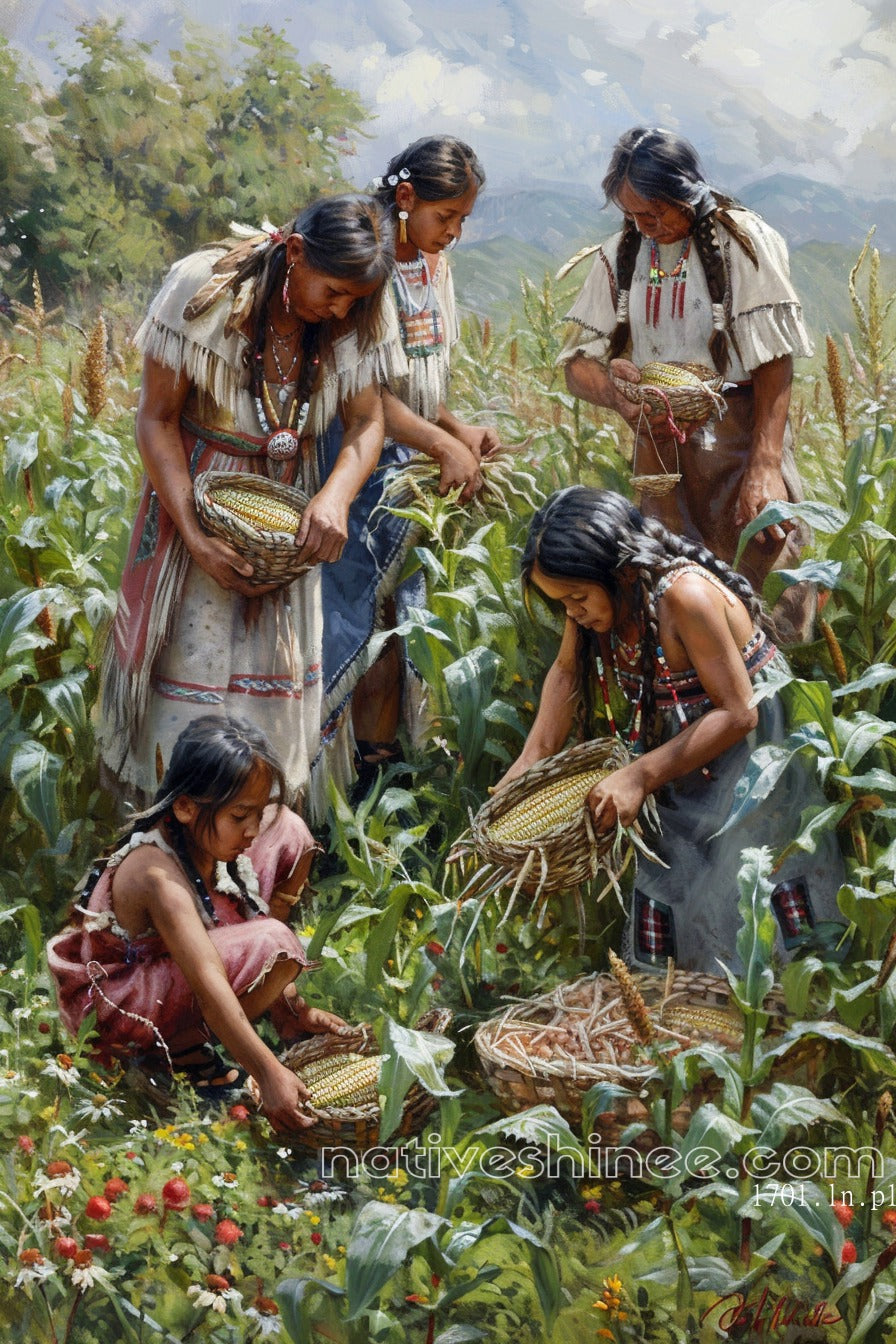 Harvest of the Heart Native American Canvas