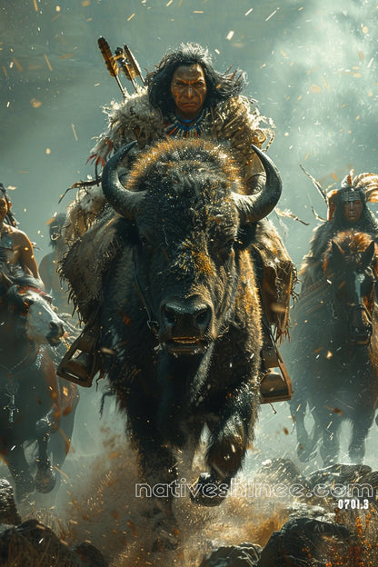 The Call of the Land Native American Canvas