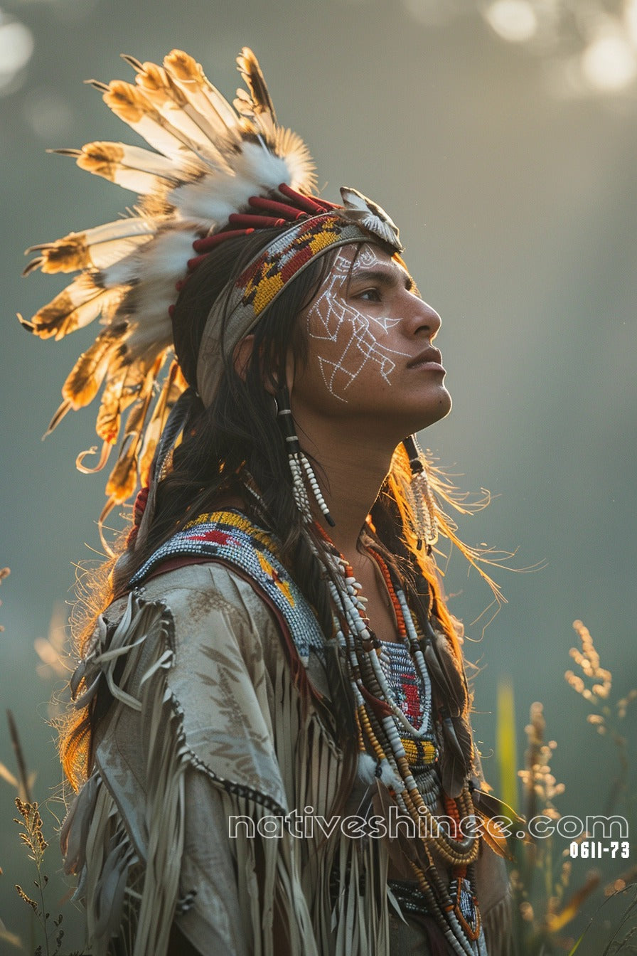 A Moment of Reverence Native American Canvas
