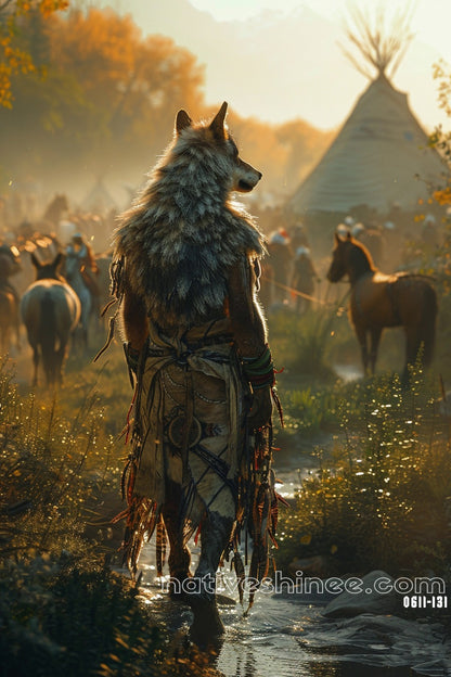 Guardian of the Tribe Native American Canvas