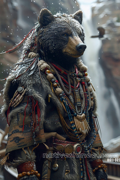 Spirit of the Bear Native American Canvas