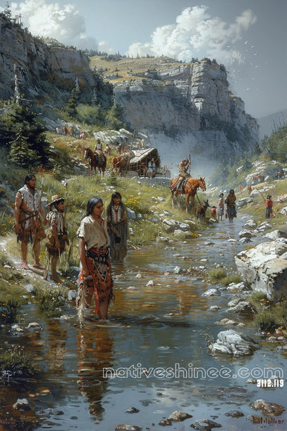 Journey through the Land: A Sacred Walk Native American Canvas