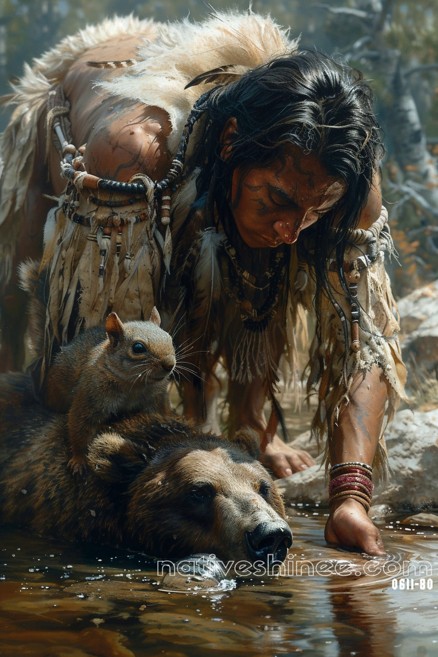 Harmony of the Wild Native American Canvas