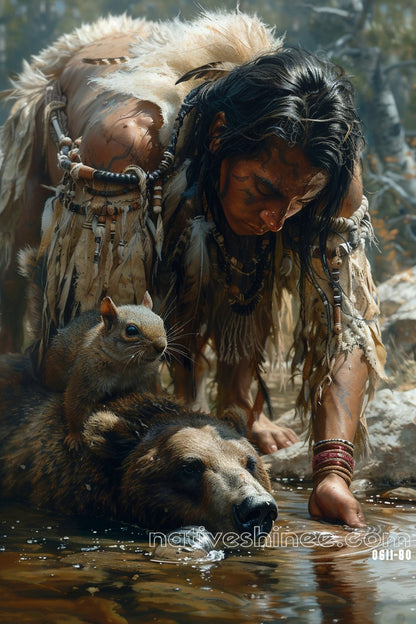 Harmony of the Wild Native American Canvas
