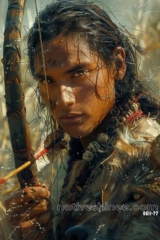 The Hunter's Gaze Native American Canvas