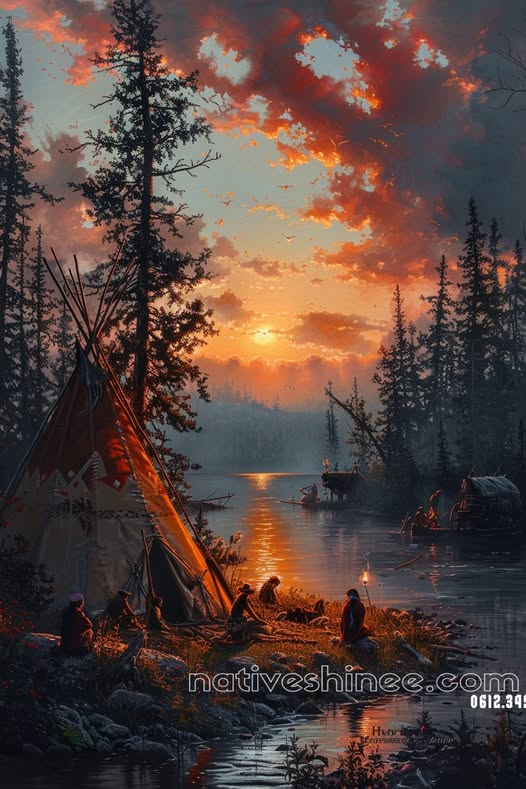 The Chiefs Journey Native American Canvas