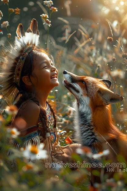 In the Embrace of Nature Native American Canvas