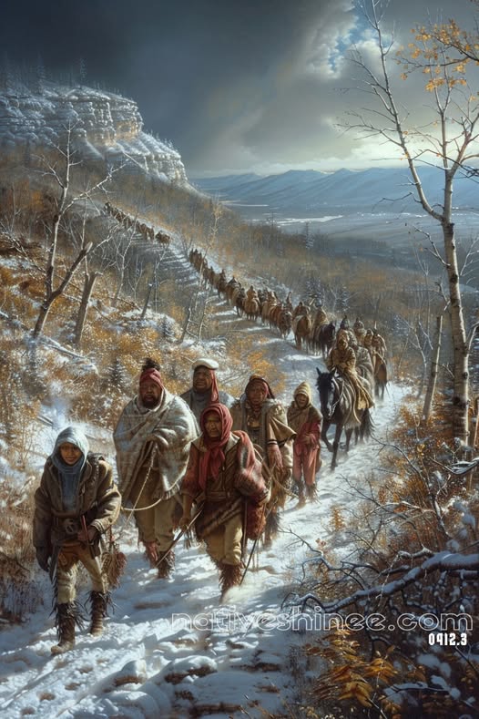 The Trail of Resilience Native American Canvas