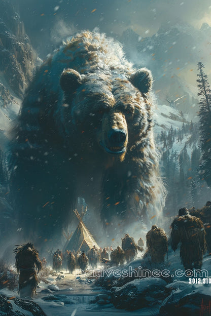 The Sacred Bear Native American Canvas