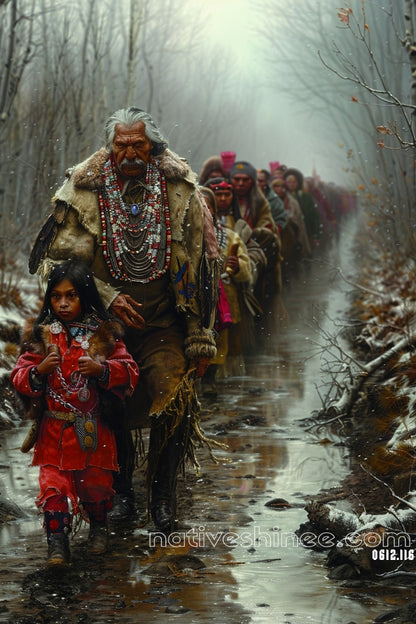 A Journey of Resilience Native American Canvas