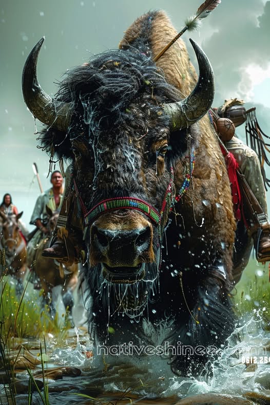 Buffalo Hunt Native American Canvas