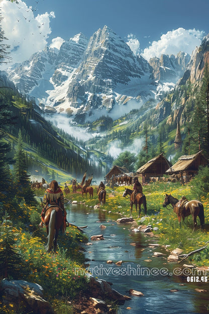 Echoes of the Land Native American Canvas