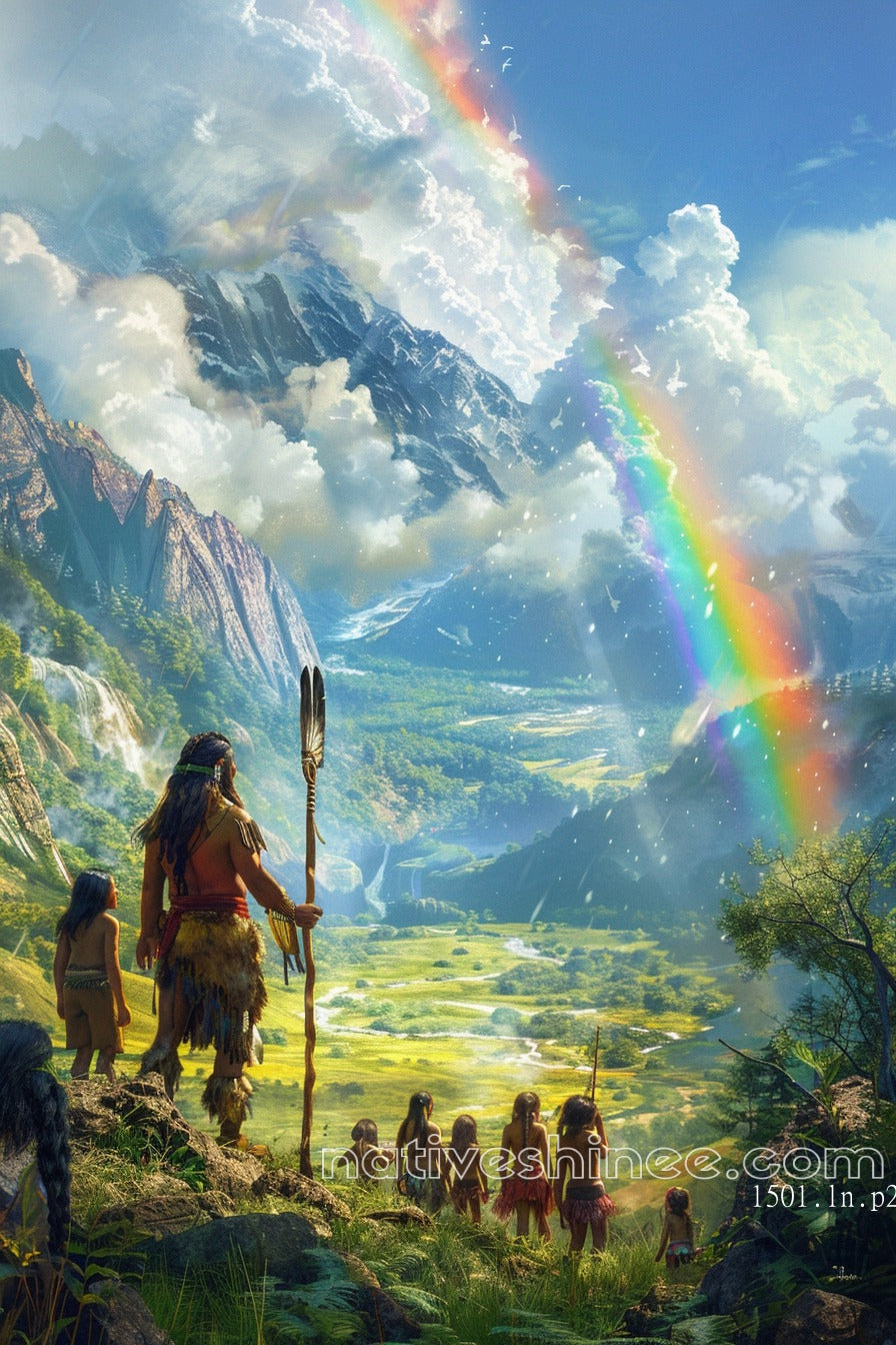Rainbow of Hope Native American Canvas