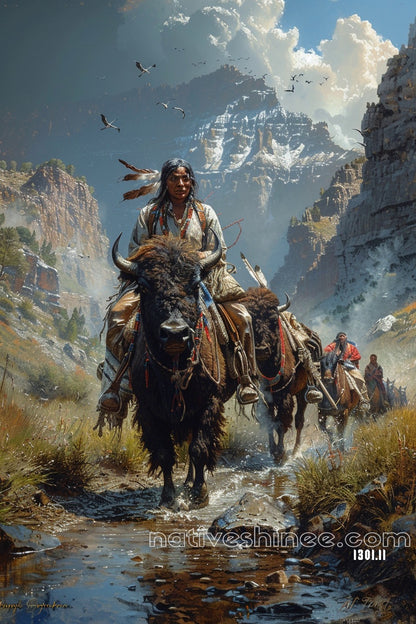 Echoes in the Canyon Native American Canvas