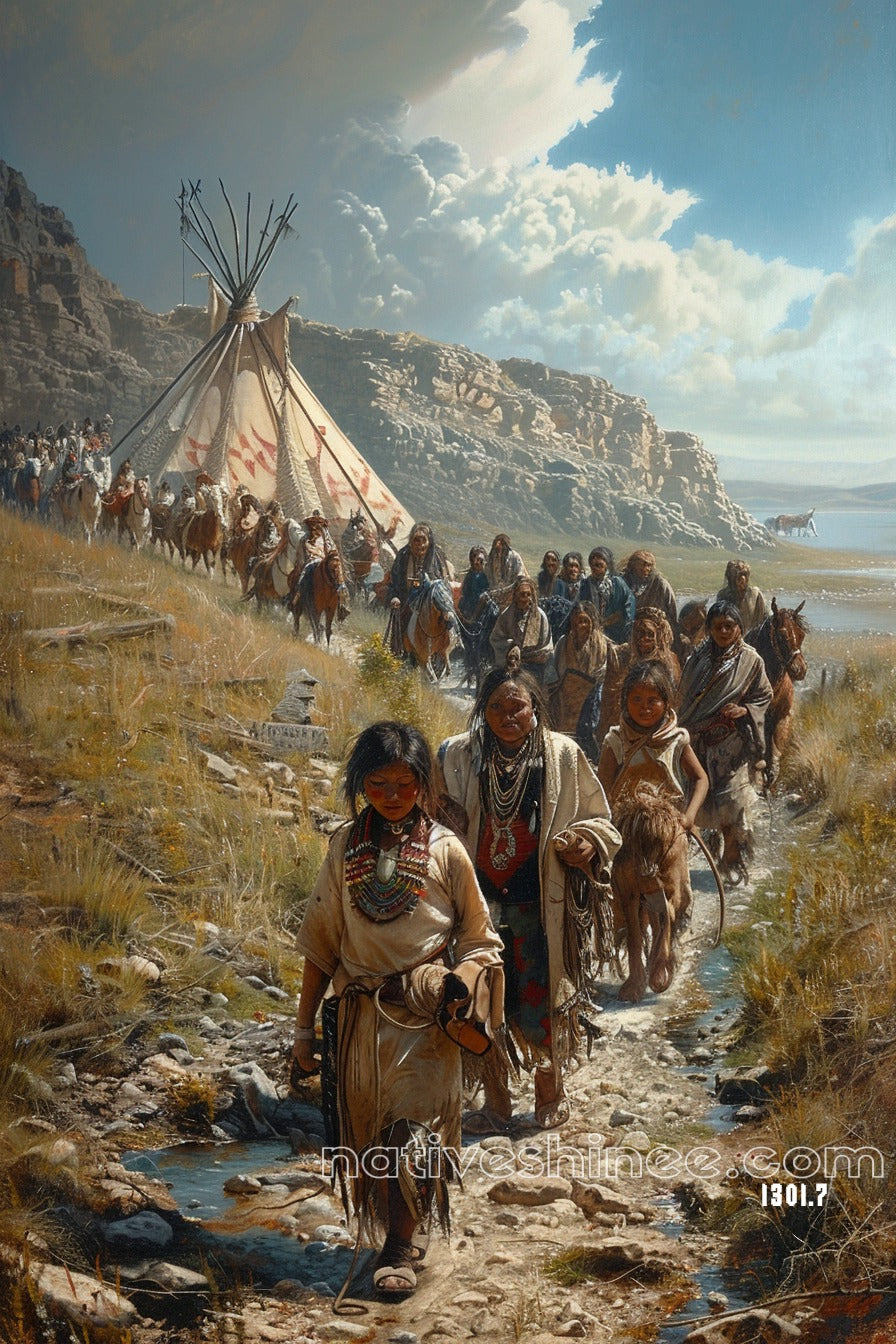 The Journey of Resilience Native American Canvas