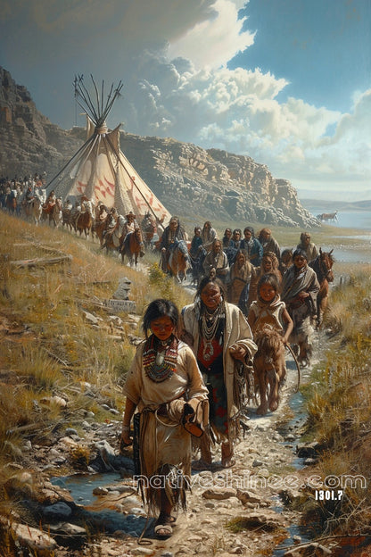 The Journey of Resilience Native American Canvas