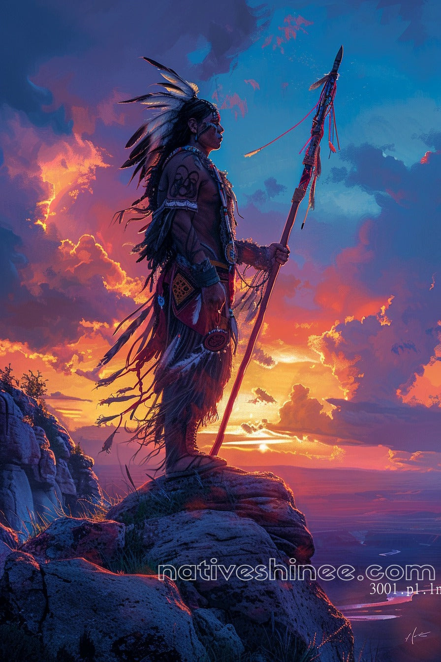 A Sentinel’s Soul Native American Canvas