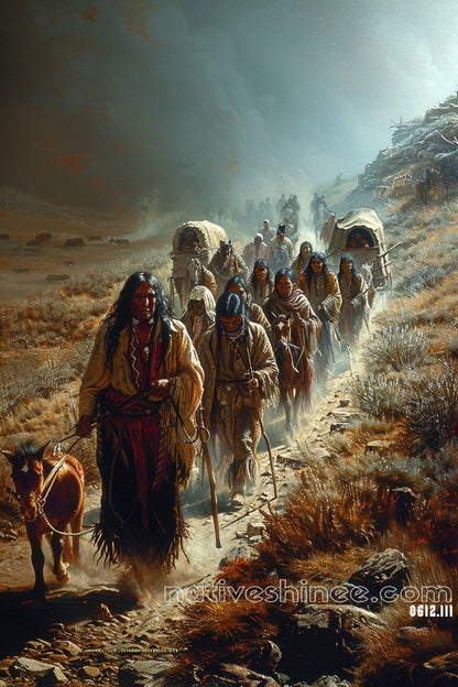 Trail of Tears Native American Canvas