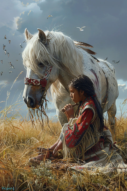 Prayer for the Land Native American Canvas