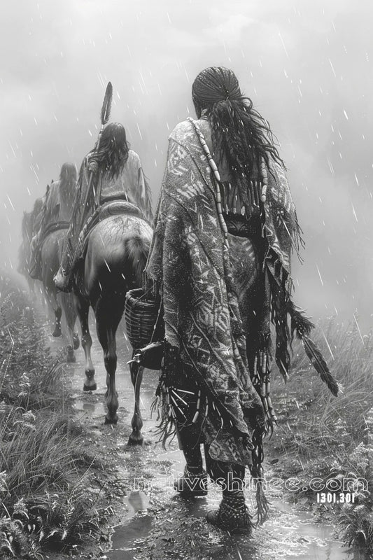 Journey Through the Storm Native American Canvas