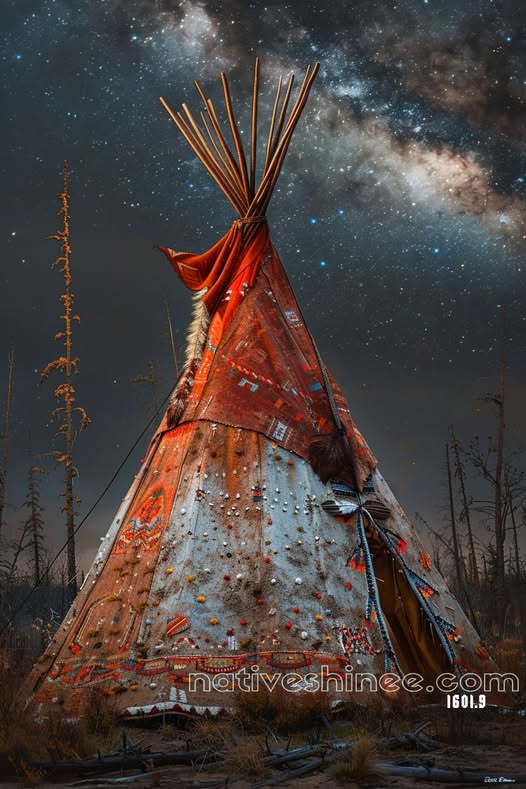 Under the Stars: Native Shelter Native American Canvas