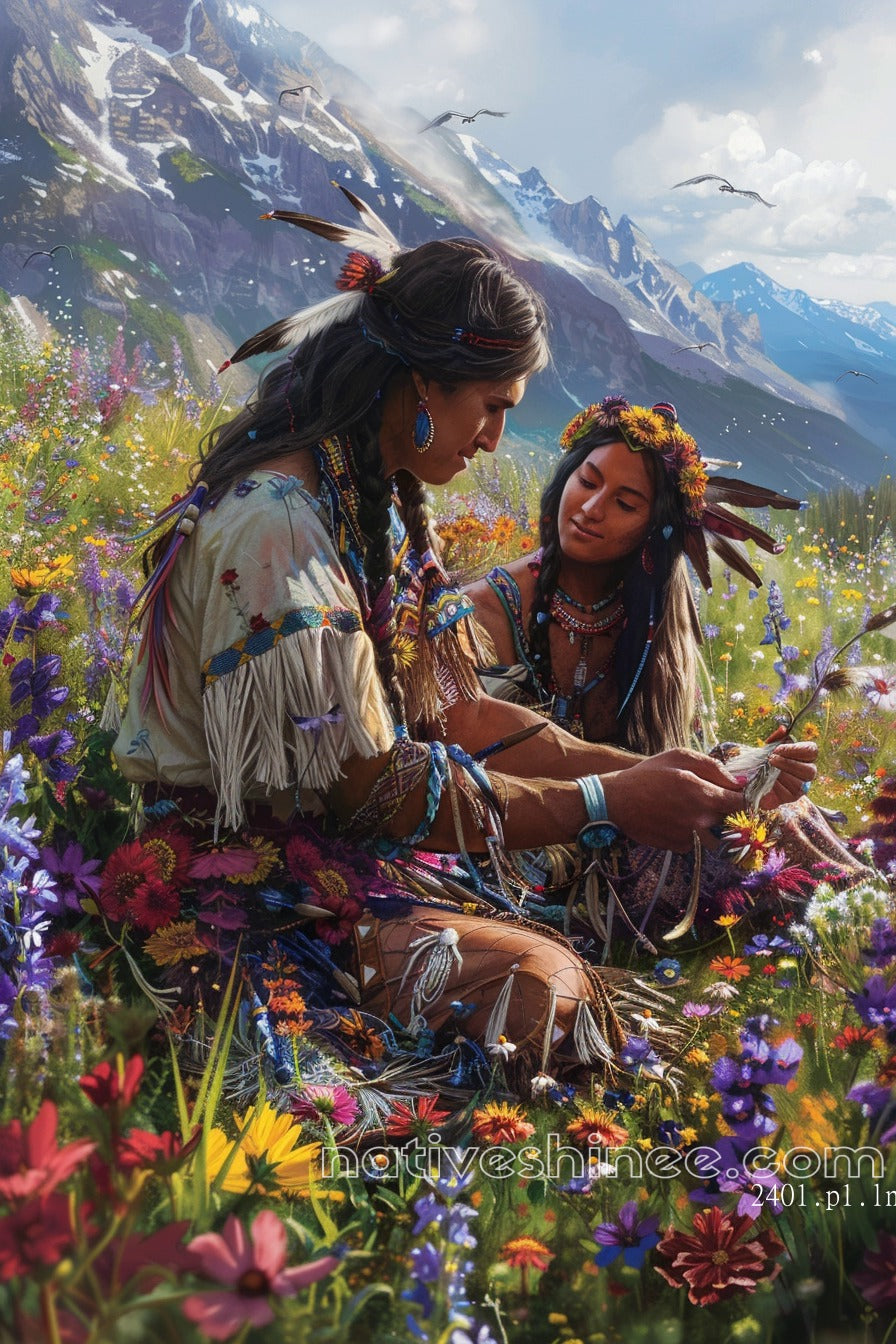 Harmony in Nature: Native American Canvas – NativeShinee