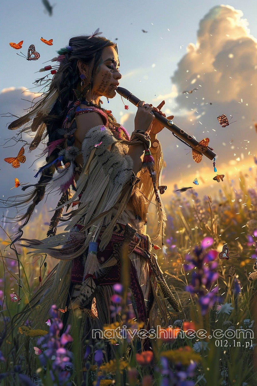Be A Flower Native American Canvas