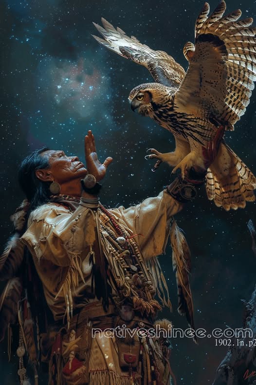 Sacred Owl Native American Canvas