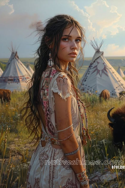 The Keeper of the Plains Native American Canvas