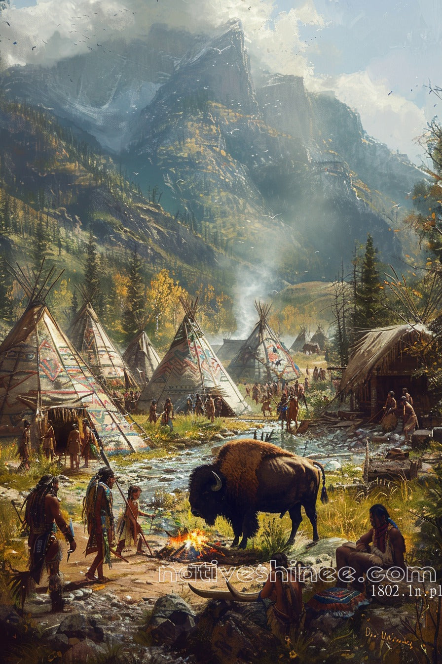 Nature And Tradition Native American Canvas