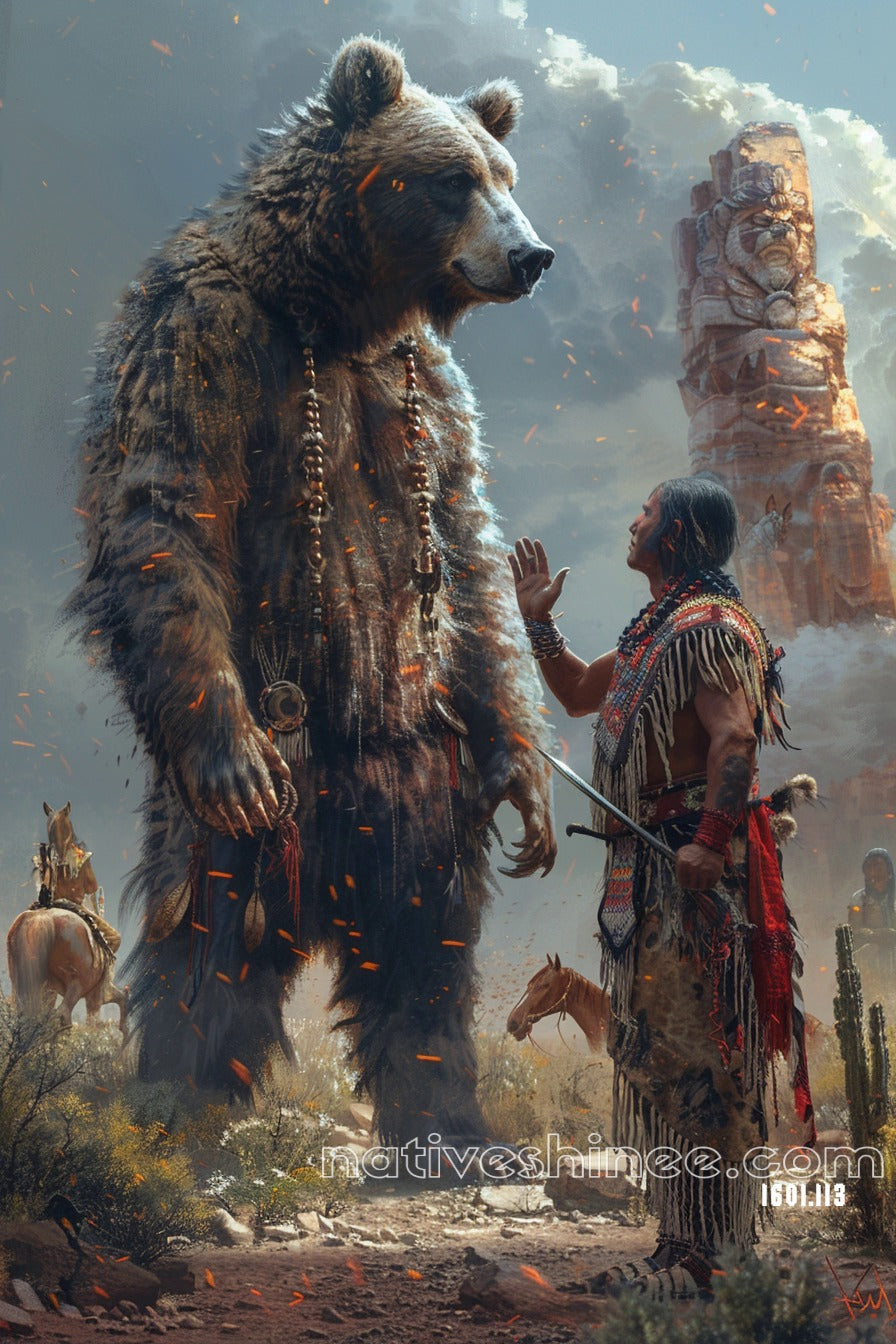 In the silence Native American Canvas