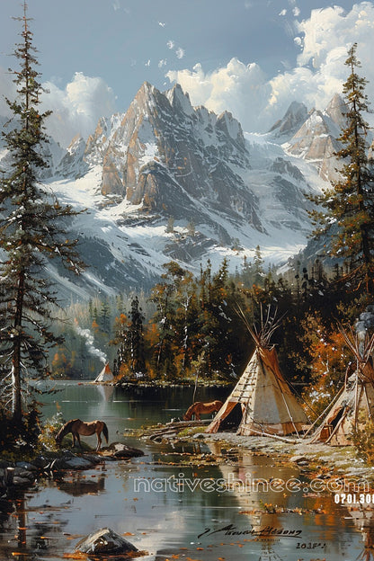 The Heart of the Wild Native American Canvas