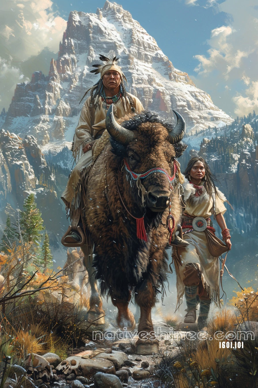 The Way of the Buffalo Native American Canvas