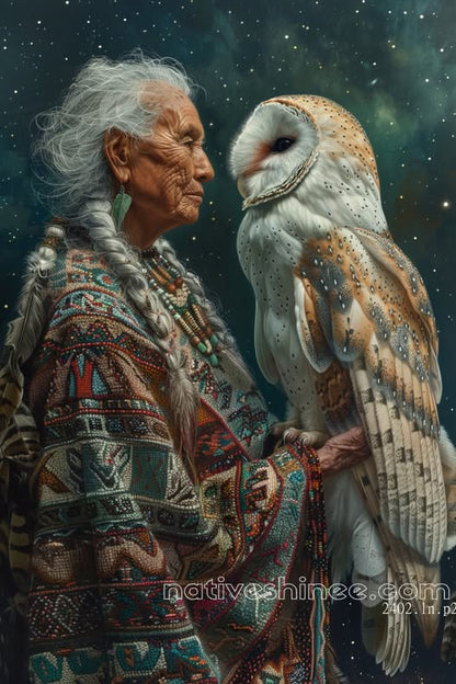 Wisdom of the Night Native American Canvas