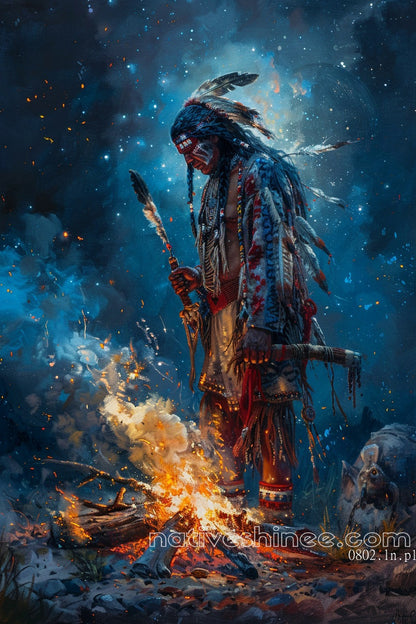 Fire Native American Canvas