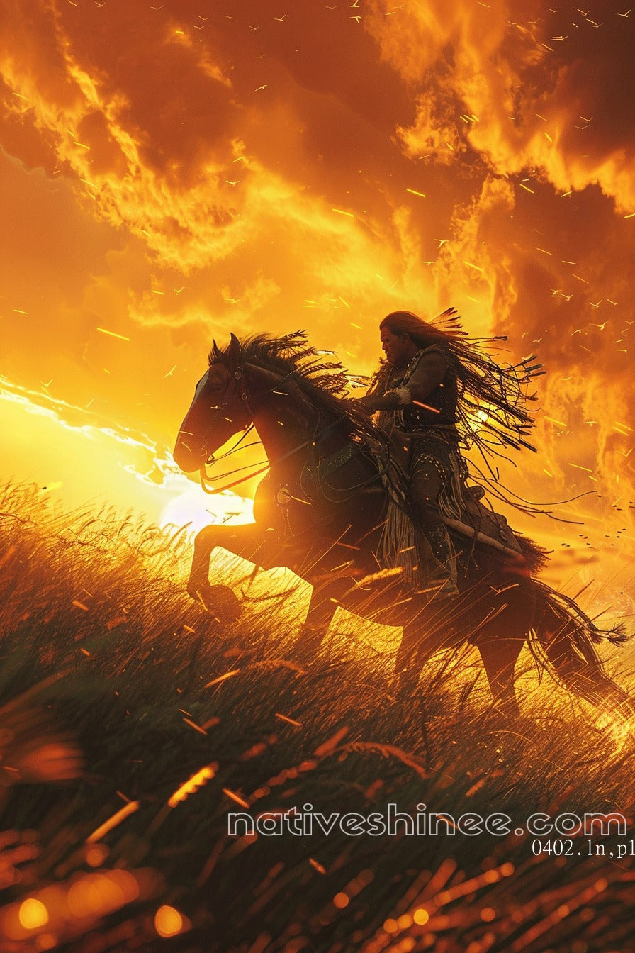 Thunder on the Horizon Native American Canvas