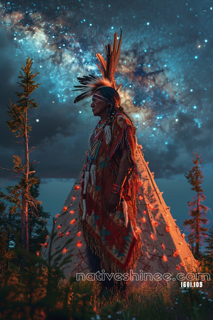 Guardian of the Milky Way Native American Canvas